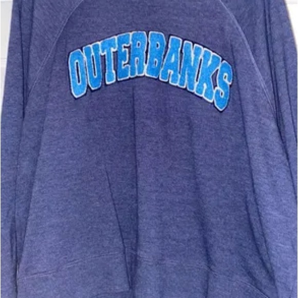 NEW Altar’d State OUTERBANKS Heathered Blue Pullover Sweatshirt Medium - Picture 1 of 7